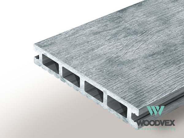 Террасная доска WoodVex Select Colorite (Бело серый) 3м.