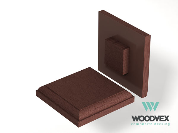 Крышка верхняя WoodVex Select 125/125мм (Темно коричневая)