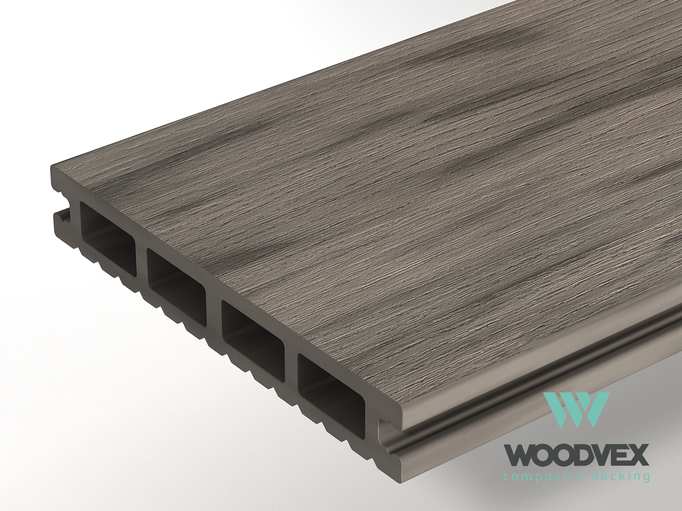 Террасная доска WoodVex Select Colorite (Серый Дым) 4м.