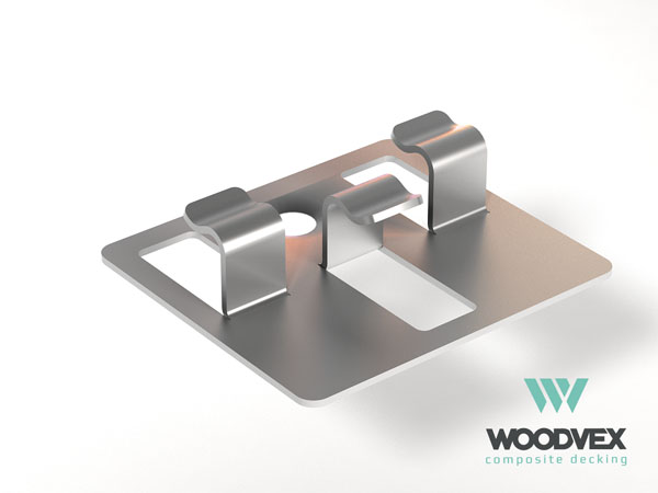 Клипса промежуточная для доски WoodVex Expert 25*150 мм