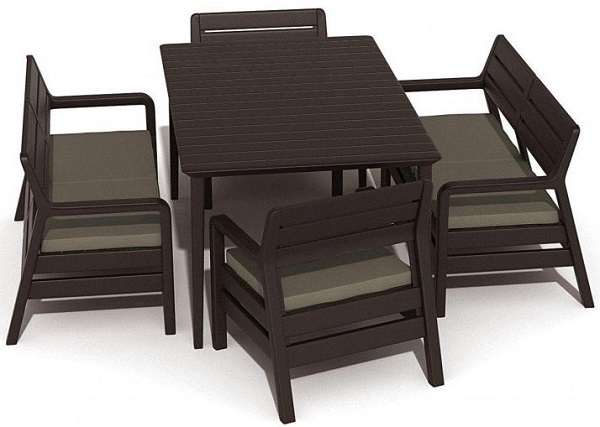 Комплект мебели Делано со столом Лима 160 (коричневый)